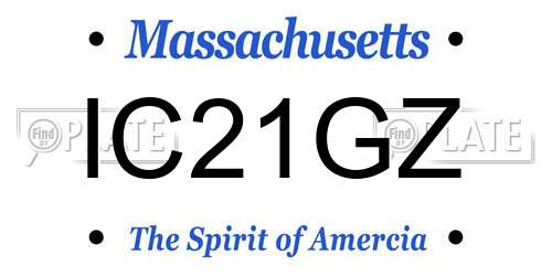 IC21GZ Massachusetts License Plate