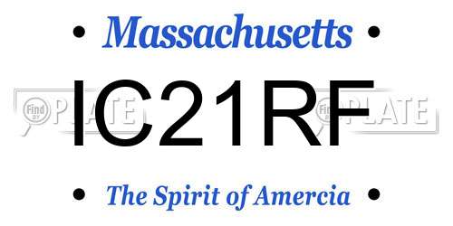 IC21RF Massachusetts License Plate