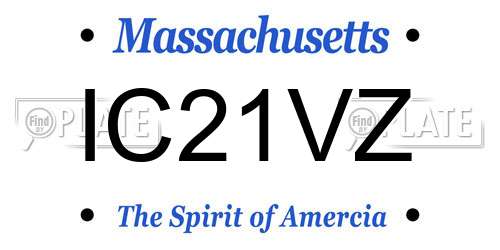 IC21VZ Massachusetts License Plate