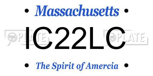 IC22LC Massachusetts License Plate