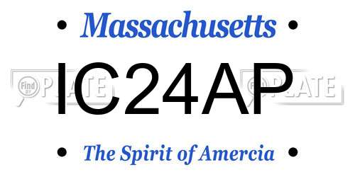 IC24AP Massachusetts License Plate