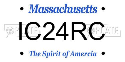 IC24RC Massachusetts License Plate