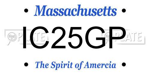 IC25GP Massachusetts License Plate