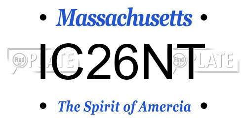 IC26NT Massachusetts License Plate
