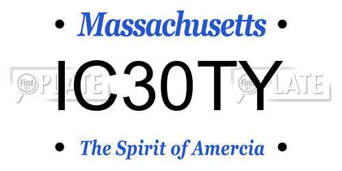 IC30TY Massachusetts License Plate