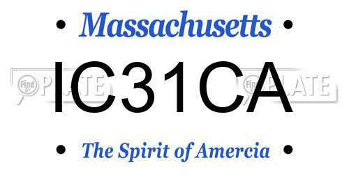 IC31CA Massachusetts License Plate