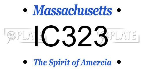 IC323 Massachusetts License Plate