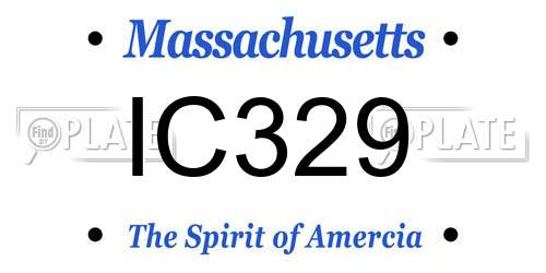 IC329 Massachusetts License Plate