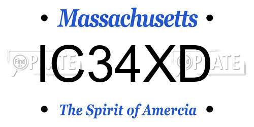 IC34XD Massachusetts License Plate