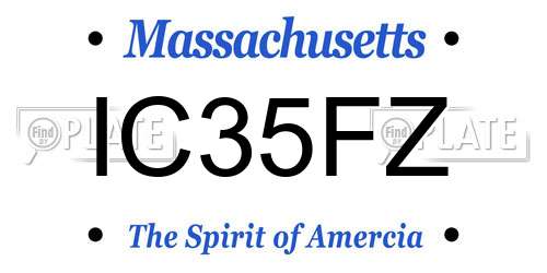 IC35FZ Massachusetts License Plate