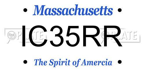 IC35RR Massachusetts License Plate
