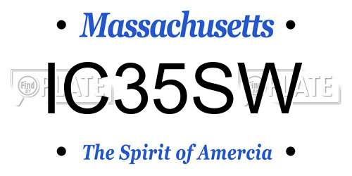 IC35SW Massachusetts License Plate