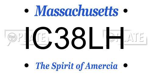 IC38LH Massachusetts License Plate