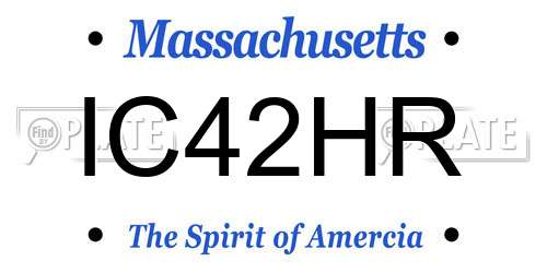 IC42HR Massachusetts License Plate