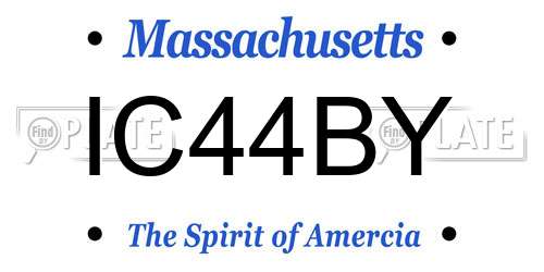 IC44BY Massachusetts License Plate