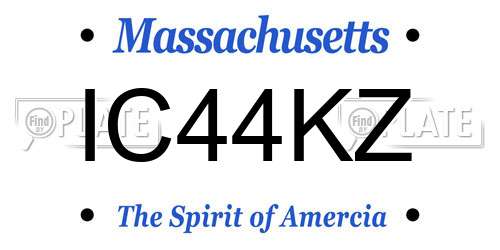 IC44KZ Massachusetts License Plate