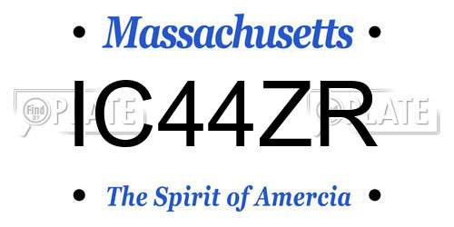 IC44ZR Massachusetts License Plate