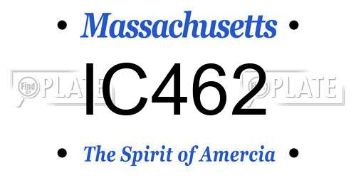 IC462 Massachusetts License Plate