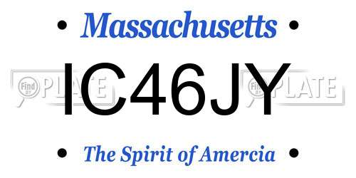 IC46JY Massachusetts License Plate