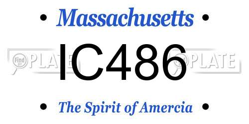IC486 Massachusetts License Plate