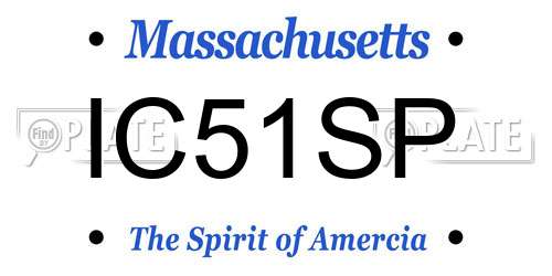 IC51SP Massachusetts License Plate