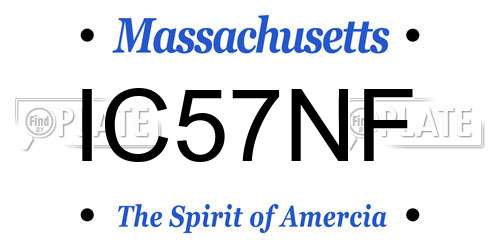 IC57NF Massachusetts License Plate
