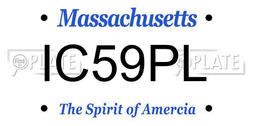 IC59PL Massachusetts License Plate