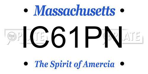 IC61PN Massachusetts License Plate
