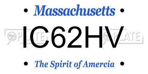 IC62HV Massachusetts License Plate
