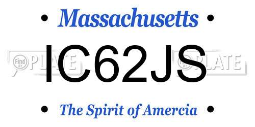 IC62JS Massachusetts License Plate