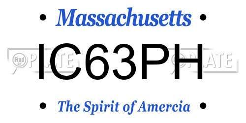 IC63PH Massachusetts License Plate