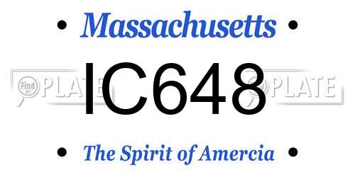 IC648 Massachusetts License Plate