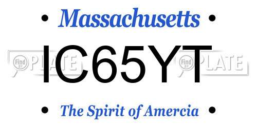 IC65YT Massachusetts License Plate