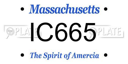 IC665 Massachusetts License Plate