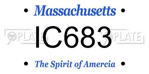 IC683 Massachusetts License Plate