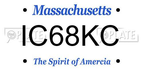IC68KC Massachusetts License Plate