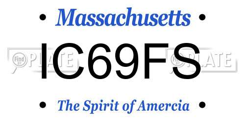 IC69FS Massachusetts License Plate