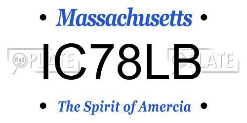 IC78LB Massachusetts License Plate