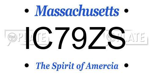 IC79ZS Massachusetts License Plate