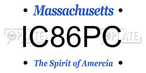 IC86PC Massachusetts License Plate