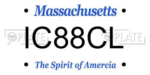IC88CL Massachusetts License Plate