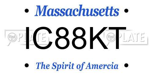 IC88KT Massachusetts License Plate
