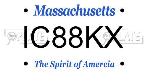IC88KX Massachusetts License Plate