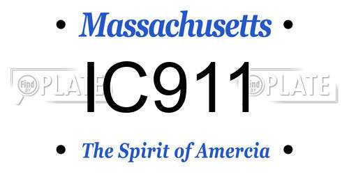 IC911 Massachusetts License Plate