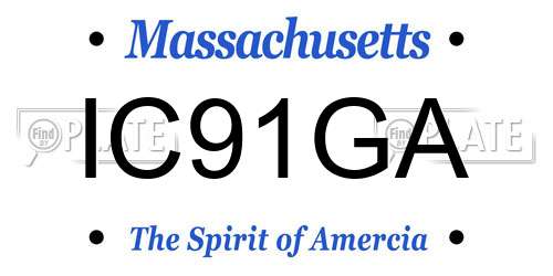 IC91GA Massachusetts License Plate