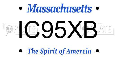 IC95XB Massachusetts License Plate