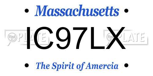 IC97LX Massachusetts License Plate