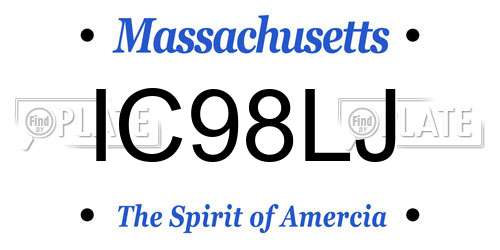 IC98LJ Massachusetts License Plate