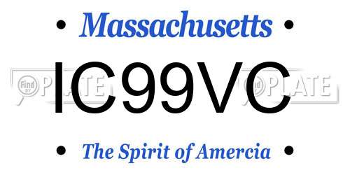 IC99VC Massachusetts License Plate
