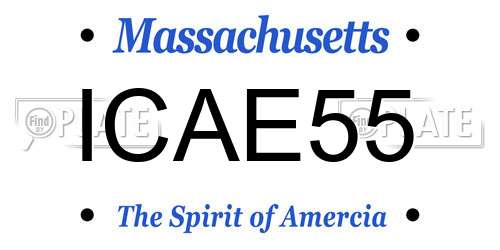 ICAE55 Massachusetts License Plate